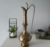 Wazon flakon dzbanek mosiężny retro vintage Dubaj — ujęcie 2