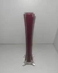 Wazon kolorowe szkło PRL Vintage — ujęcie 2