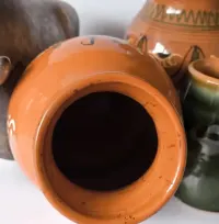 Wazon piękna stara ceramika Chmielno 30 cm — ujęcie 4