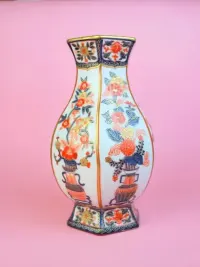 Wazon porcelana chińska złocony ręcznie malowany orient azja — ujęcie 5