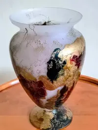Wazon szklany,ręcznie malowany (Irimiea Art Glass,Rumunia) — ujęcie 4