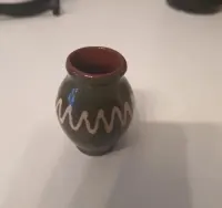 Wazonik miniaturka  wazon flakon hand made dekoracja retro PRL NOWE — ujęcie 3