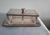 Wellner D.R.P. posrebrzany platerowany pojemnik na konfitury  art deco — ujęcie 2