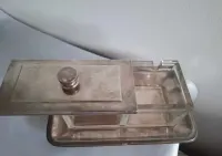 Wellner D.R.P. posrebrzany platerowany pojemnik na konfitury  art deco — ujęcie 3