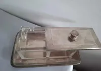 Wellner D.R.P. posrebrzany platerowany pojemnik na konfitury  art deco — ujęcie 4