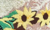 Wełniana makatka - kilim na ścianę / motyw kwiatowy /PRL — ujęcie 4