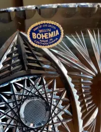 Wielka, patera, kryształowa Bohemia. — ujęcie 4