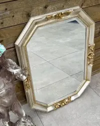 Włoskie Lustro Kryształowe Mecca Silver Leaf Bagni di Lucca Italia Top — ujęcie 2