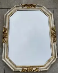 Włoskie Lustro Kryształowe Mecca Silver Leaf Bagni di Lucca Italia Top — ujęcie 5