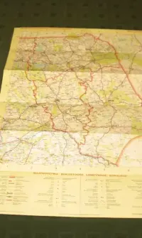 Województwo Białostockie Łomżyńskie Suwalskie Mapa Kraj. Samochodowa — ujęcie 2