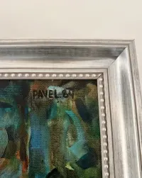 Wybitny Portret Modernistyczny 129x90 cm Obraz olejny na płótnie Sygnowany PAVEL 69 | Inwestycja w sztukę  Wybitne malarstwo lat 1960tych Ekspresja — ujęcie 2
