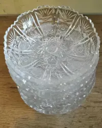 WYJĄTKOWY KOMPLET 6 TALERZYKÓW-Oryginały-styl Bohemia Crystal-ozdobne — ujęcie 5