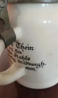 Zabytkowy kufel do piwa typu Studentika — ujęcie 4