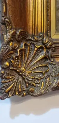 Zabytkowy  olejny obraz na płótnie ,, Krajobraz wiejski ,,107/87cm — ujęcie 5