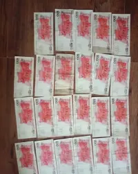 Zestaw 23 banknotów PRL 100 zł Ludwik Waryński Różne Serie — ujęcie 5