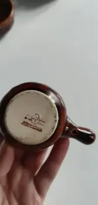 Zestaw 4 mini miseczek z czasów PRL chyba glinianych — ujęcie 2