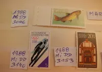 zestaw 7szt. znaczki Mi3096 ** margines NRD 1988 /1990r. DDR Niemcy — ujęcie 2