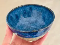 Zestaw ceramiki artystycznej handmade - 3 elementy, morski błękit — ujęcie 4