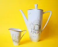 Zestaw espresso mid century Hutschenreuther śniadaniówka lata 50 60 — ujęcie 2