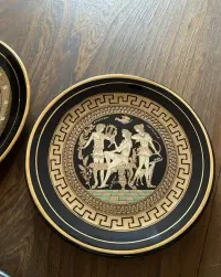 Zestaw greckich ozdobnych talerzy ceramicznych 24k gold — ujęcie 4