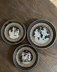Zestaw greckich ozdobnych talerzy ceramicznych 24k gold — ujęcie 5