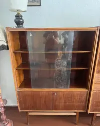 Zestaw mebli wysoki połysk PRL vintage retro lata 60/70 prod. Rumunia — ujęcie 2