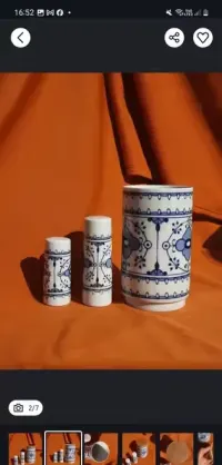 Zestaw pojemnik przyprawniki porcelana niebieski — ujęcie 2