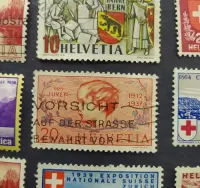 Zestaw Szwajcarskich znaczków 1933-45 Helvetia  15 szt. — ujęcie 2
