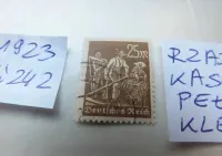 znaczki Mi242 Niemcy 1923r. ROBOTNICY Rzesza DROŻSZE kasowane RZADKOŚĆ - pełny klej Reich — ujęcie 2