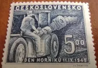 Znaczki pocztowe - Czechosłowacja - Dzień Górnika — ujęcie 2