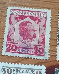 Znaczki pocztowe II RP J.Piłsudski 11 sztuk — ujęcie 4