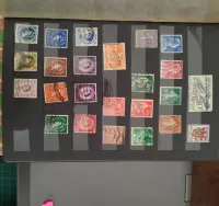 Znaczki zagraniczne kasowane odklejane około 1950 #56 — ujęcie 4