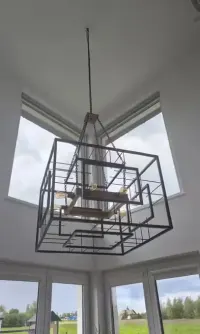 Żyrandol duży loft metalowy dąb antresola — ujęcie 2