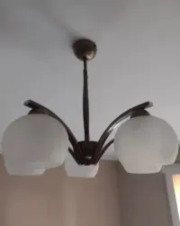 Żyrandol mosiądz antyczny +Lampka nocna. — ujęcie 3