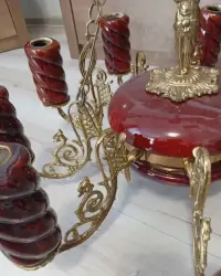 Żyrandol mosiężny 9 ramienny — ujęcie 3