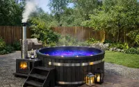 BALIA OGRODOWA PREMIUM 2m Jakuzzi 6-8os, piec zewnetrzny, producent spa led hydromasaż — ujęcie 2