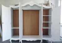 biała szafa ludwik ludwikowska dębowa stara shabby chic modern antyki 4D — ujęcie 2