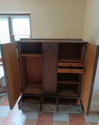 dębowa  szafa zabytkowa w stylu vintage/retro — ujęcie 3