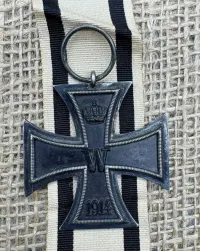 EK krzyż żelazny 1914 2j klasy syg EW dla niewalczących RARE  original ww1 — ujęcie 2