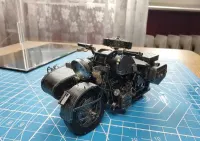 Metalowy model motocykla Zundapp KS 750 z koszem Gotowy złożony Piececool 11 cm 193 el. + gablota box manuale — ujęcie 2