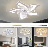 Piękny żyrandol LED z wiatrakiem Kwiat Lotosu 50W — ujęcie 3