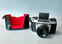 Aparat EXA 1B + Obiektyw Meyer Domiplan 50mm Automatic Unikat Futerał — ujęcie 3