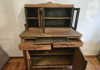 Komoda kredens tylko 141cm szeroka antyk vintage witryna — ujęcie 4