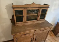 Komoda kredens tylko 141cm szeroka antyk vintage witryna — ujęcie 5