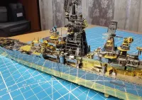 Krążownik Piotr Wielki złożony metalowy model Piececool 31 cm 270 elementów 1:800 — ujęcie 2
