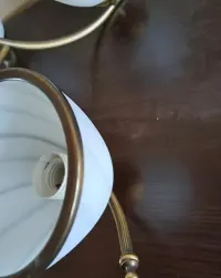 Lampa sufitowa żyrandol  4 ramienna metal i szklo lata 80 prl vintage — ujęcie 4