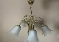 Złota wisząca lampa vintage retro — ujęcie 3