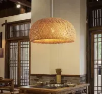 Lampa Ikea rattan jak nowa! — ujęcie 4