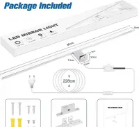 Lampa Łazienkowa Nad Lustro LED 80cm 18W Kinkiet Klosz Niorsun 4000K 6 — ujęcie 5