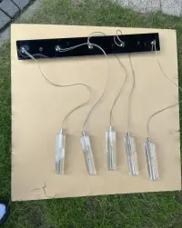 Lampa sufitowa wisząca Italux MD4512  pięć szklanych sopli — ujęcie 3